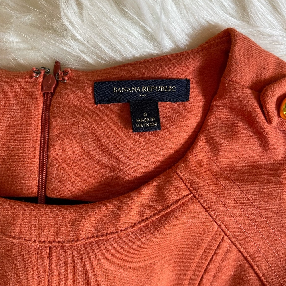 Banana Republic Orange Sleeveless Sheath Dress - Picture 3 of 4